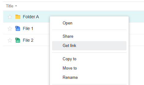 Get Link Option