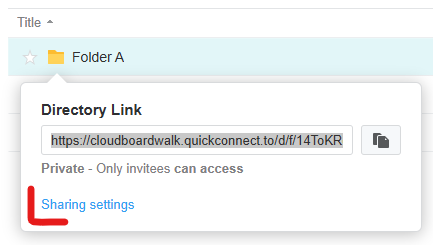 Sharing Settings