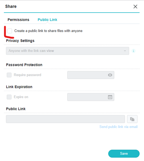 Create Public Link